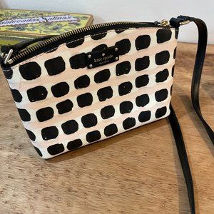 Kate Spade Black, White, & Pink Crossbody Bag